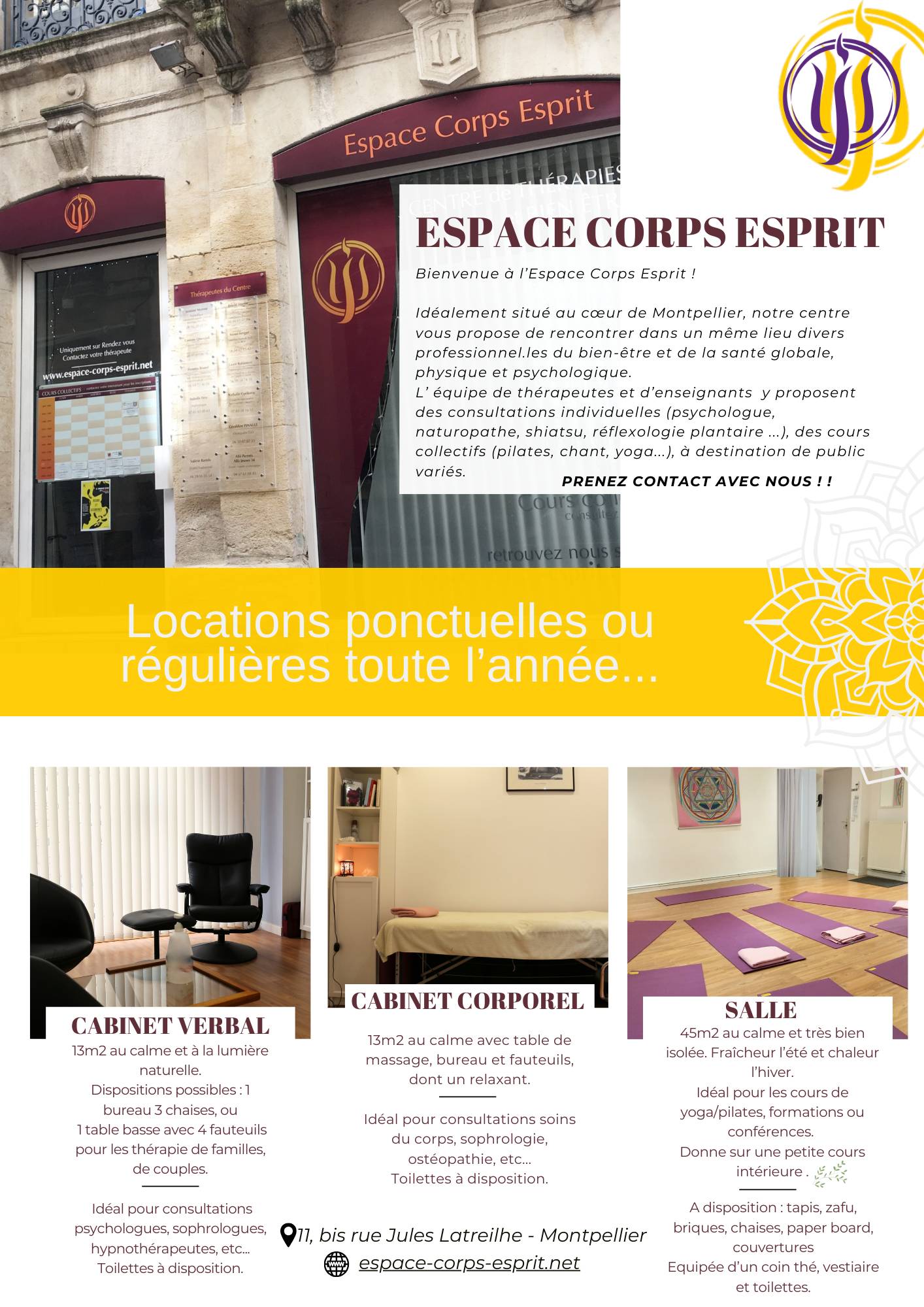 Cabinet Espace corps esprit à Montpellier - Photo principale