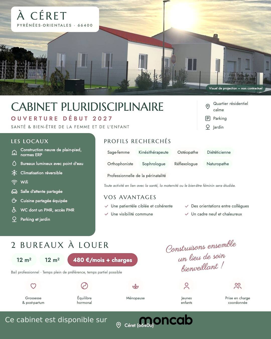 Cabinet Bureau 12 m² – Cabinet Santé & Bien-être Femme et Enfant à Céret - Photo 2